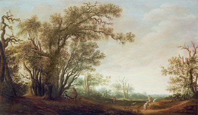 Figures in a Landscape by Jacob van Mosscher